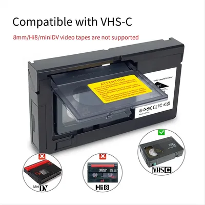ROO VHS-C Cassette Converter for JVC for RCA for Panasonic VHS to VHSC SVHS-C Cassette Adapter Not for 8mm/MiniDV/Hi8