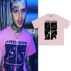 Rapper Lil Peep $ ‌ 1 Peep Show Rosa T-Shirt Mode Hip Hop T-Shirt Männer Frauen 100 % Baumwolle Casual Kurzarm T-Shirts Streetwear