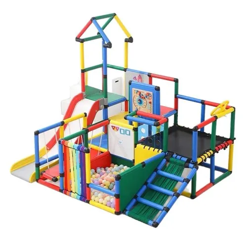 Children's pipe climbing frame indoor slide DIY children's toy baby multi-functional combination slide
