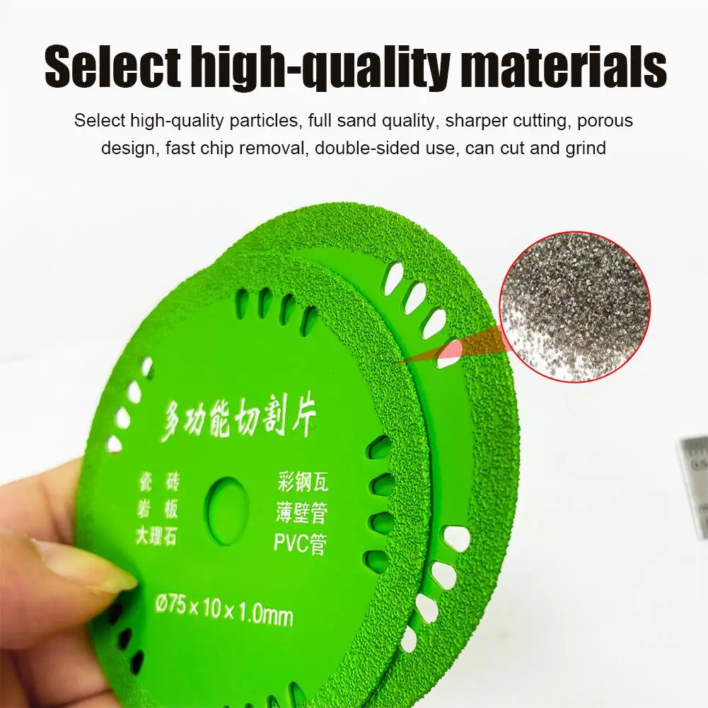 3 stücke 75mm Glas Trennscheiben 10mm Marmor Sägeblätter Jade Kristall Wein Flaschen Schleifen Schneiden Schleifen Scheiben werkzeuge Image