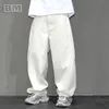 ‌ Koreanische Streetwear Weiß Baggy Jeans Männer Hip Hop Trendy Skateboard Denim Hosen Lose Fit Übergroßen Gestapelt Gerade Hosen ‌