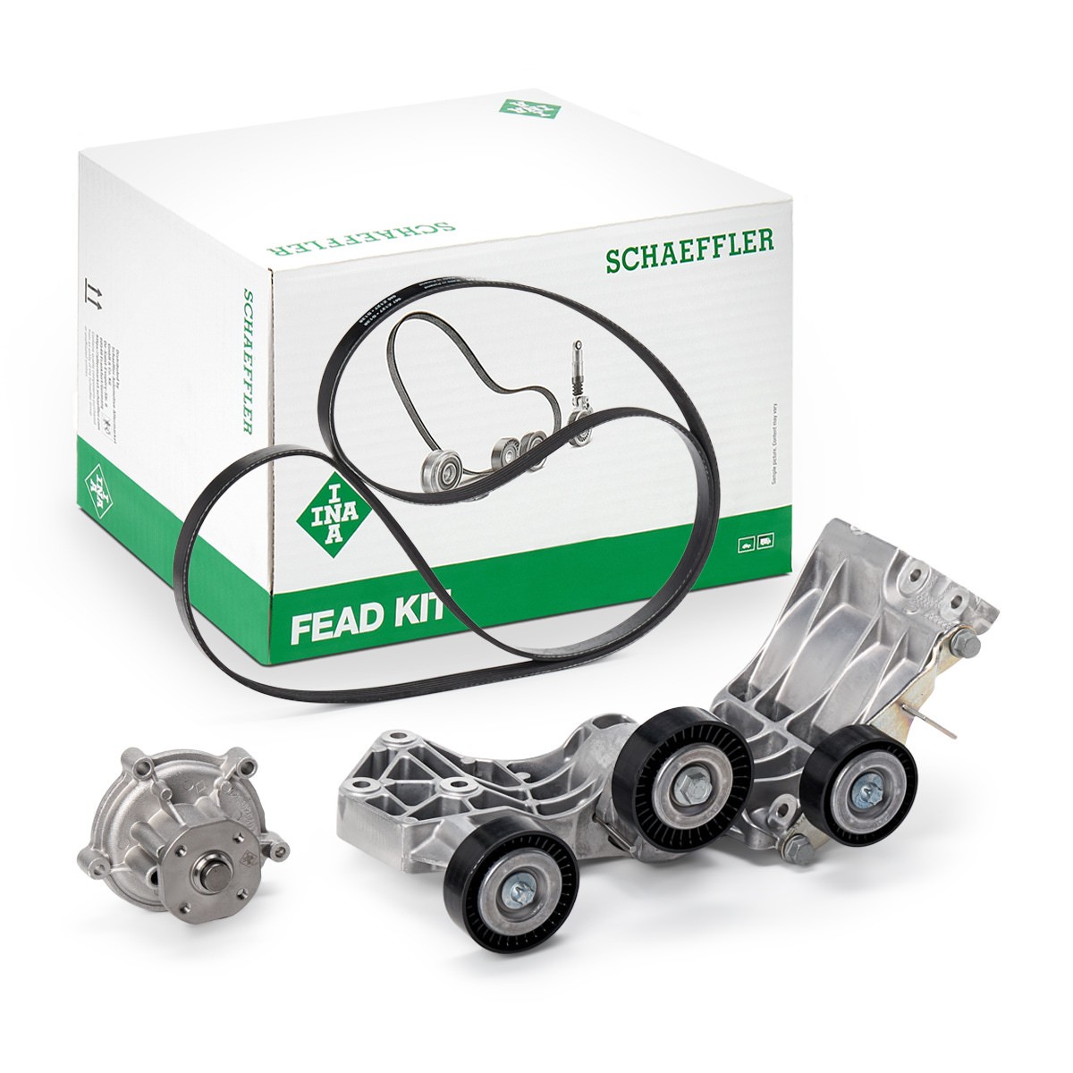 INA Wasserpumpe + Keilrippenriemensatz MERCEDES-BENZ 529 0148 30 A2662000720,0019936996,6402002370 6402003370,A0019936996,A2662000820,A6402001870 Image