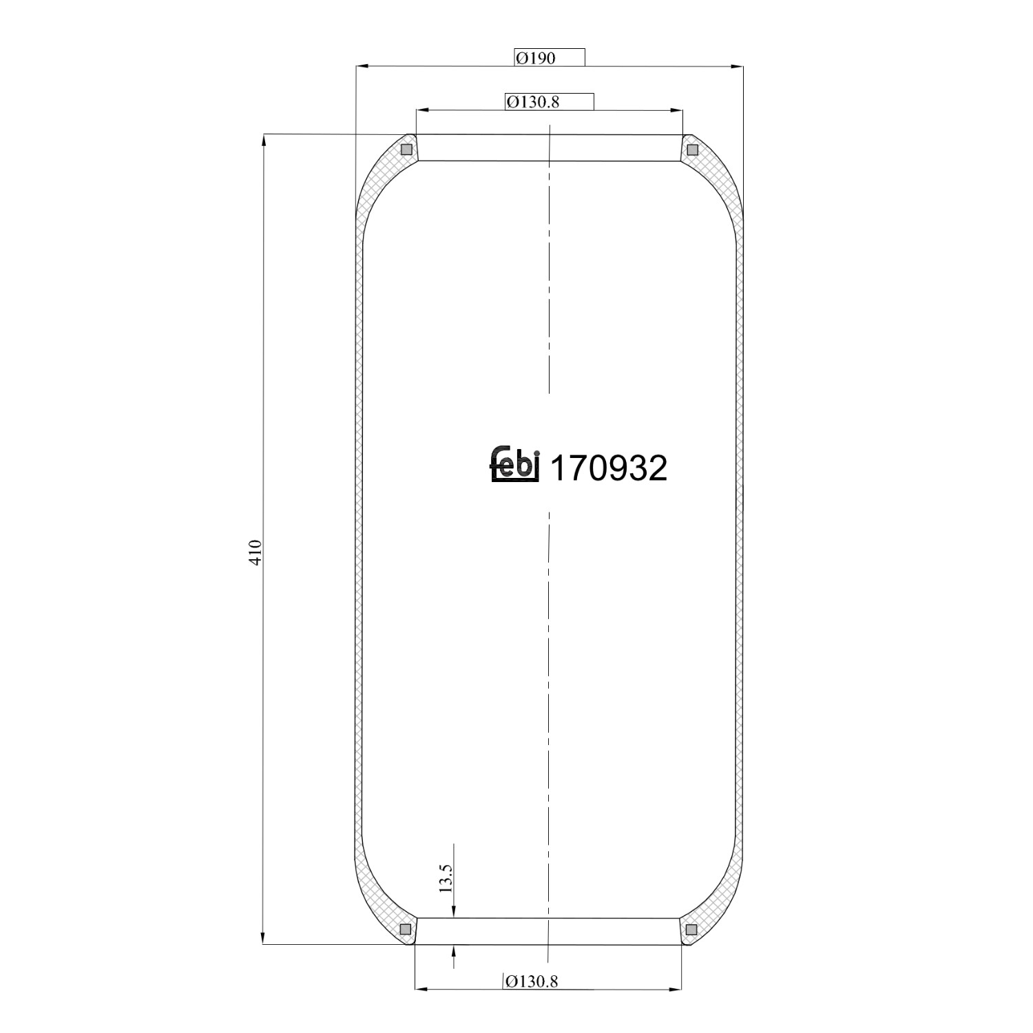 FEBI BILSTEIN Federbalg, Luftfederung MERCEDES-BENZ,IVECO,SETRA 20921 6112014102005,0003280001,5010151378 5010151379,0099459166,A0003280001,5000288982 Image