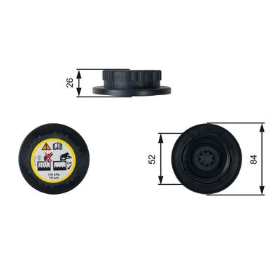 LTD Verschlußdeckel, Kühlmittelbehälter OPEL,CHEVROLET,LAND ROVER LTD-9C3Z8101B 1306303,1W138101AA,PCD000080 10296465,10407317,1306304,PCD000090 Image
