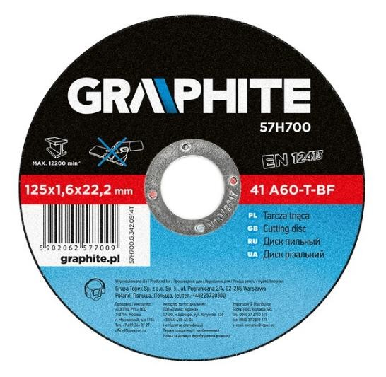 GRAPHITE Trennscheibe, Winkelschleifer 57H700 Image