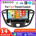 ESSGOO Per Ford Transit Custom 2013-2021 Display Touch IPS 10 Pollici Doppia Manopola Navigazione GPS CarPlay Senza Fili Android Auto Autoradio Radio WiFi Controlli Al Volante Bluetooth FM Mirror Link