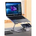 Supporto per laptop Supporto per laptop sollevabile in acciaio al carbonio da ufficio Supporto per laptop ergonomico con raffreddamento verticale pieghevole e rialzato Due in uno