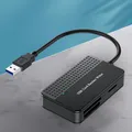 Lettore di schede USB 3.0 tipo C 4 in 1 Lettore di schede Smart Card di memoria SD TF CF MS Adattatore per unità di schede Flash compatto Cavo da 15 cm per PC portatile