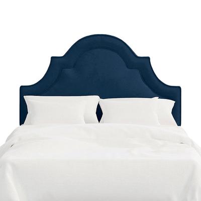 Vanessa Headboard - Notched Arch Bed, Notched Arch Bed/Velvet Ink, Queen - Grandin Road