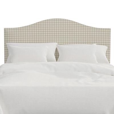 Vanessa Headboard - Arched, Arched/Gingham Tan, Queen - Grandin Road