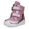 Klettstiefel ECCO "Urban Mini", Kinder, Gr. 28, rosa (rosa, flieder), Veloursleder, Textil, metallic, sportlich, Schuhe, Winterboots, Winterstiefel, Stiefelette mit GORE-TEX