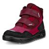 Klettstiefel ECCO "Urban Snowboarder", Kinder, Gr. 34, schwarz (schwarz, rot), Leder, Textil, sportlich, Schuhe, Winterboots, Winterstiefel, Kinderstiefel mit waterproof-Ausstattung