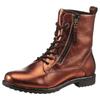 Schnürboots ARA "LIVERPOOL", Damen, Gr. 5,5 (38,5), braun (mokka), Glattleder, metallic, casual, Schuhe, Kurzstiefel, Biker Boots in Bequemweite G (= weit)