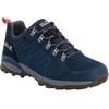 Wanderschuh JACK WOLFSKIN "REFUGIO TEXAPORE LOW W", Gr. 39,5, dunkelblau, grau, Leder, Textil, sportlich, Schuhe, Wasserdicht, Trekkingschuh