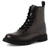 Schnürboots TAMARIS, Damen, Gr. 42, silber (altsilberfarben), Leder, Lederimitat, Reptilienprägung, modisch, Schuhe, Herbstboots, Schnürstiefelette mit praktischer Anziehlasche