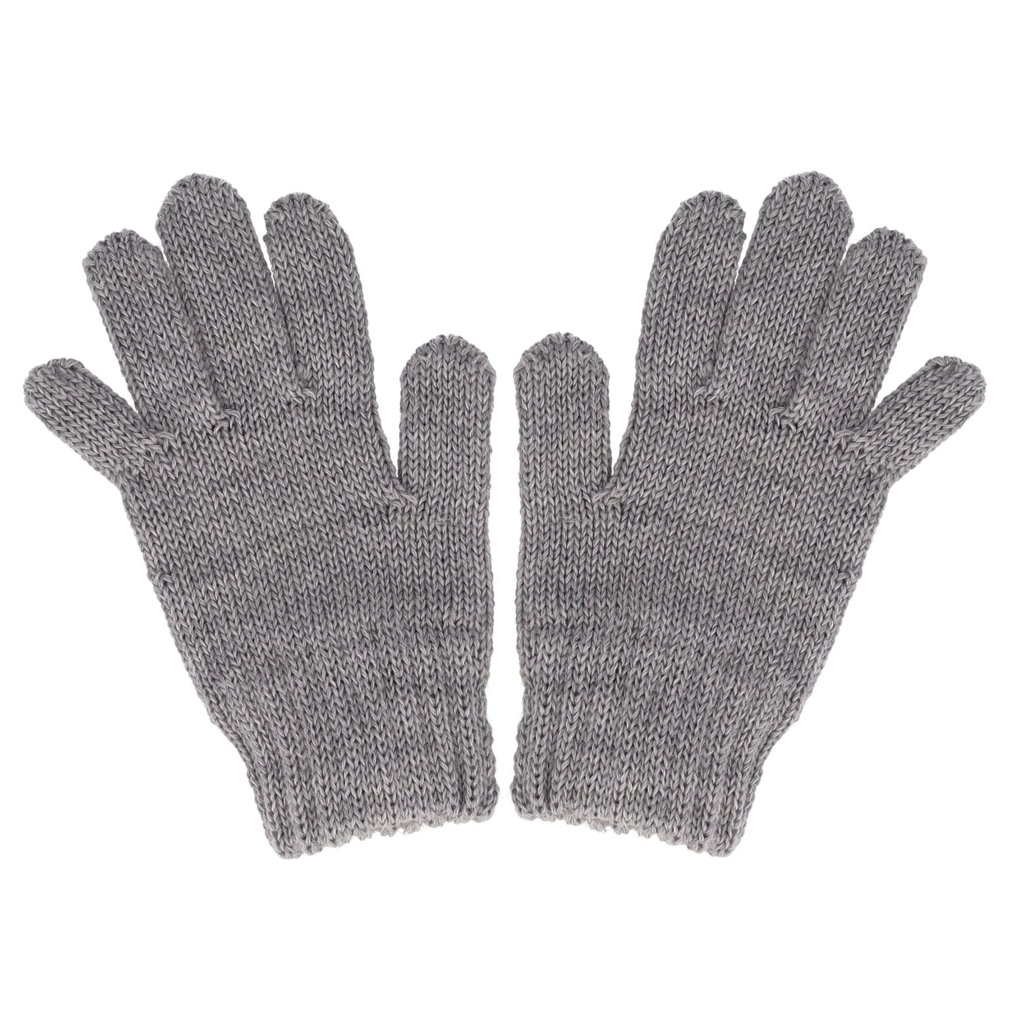 Strickhandschuhe MAXIMO, Baby, Gr. 3, grau (graumeliert), Strick, Wolle, meliert, unifarben, Casual, Handschuhe, Fingerhandschuhe, Wolle, wärmend, atmungsaktiv Image