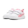 Sneaker PUMA "COURTFLEX V3 DOTTY V INF", Gr. 25, weiß (puma weiß, pinkscape, silber mist), Synthetik, sportlich, Schuhe, für Kinder