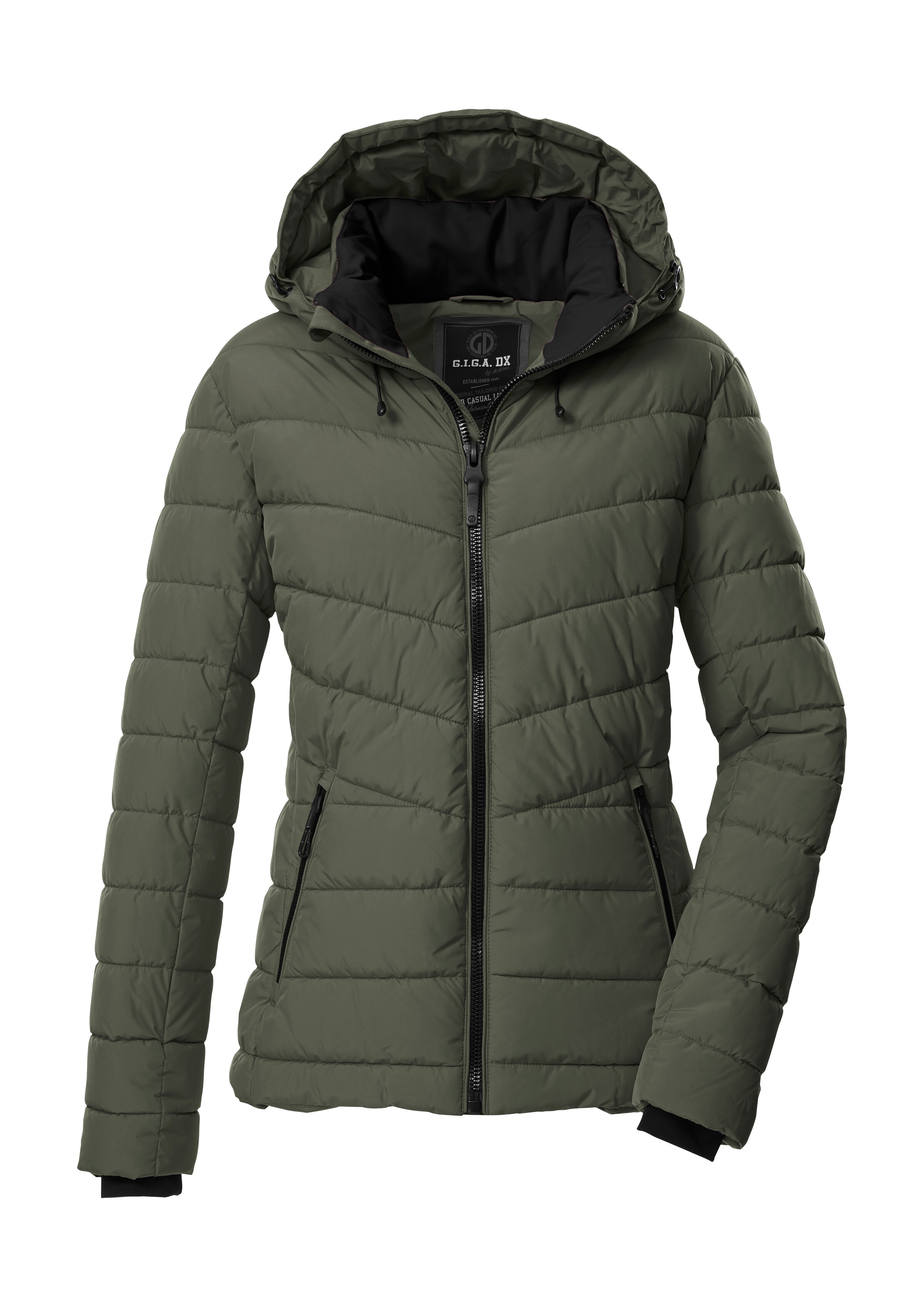 Steppjacke "GW 32 WMN QLTD JCKT", Damen, Gr. 40, grün (olivgrün), Obermaterial: 100% Polyester;Futter: 100% Polyester;Füllung: 100% Polyester, G.I.G.A. DX BY KILLTEC, Jacken Steppjacke, Elegante Damenjacke, wasserabweisend, atmungsaktiv, abnehmbare...