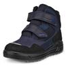 Klettstiefel ECCO "Urban Snowboarder", Kinder, Gr. 34, schwarz (schwarz, blau), Leder, Textil, sportlich, Schuhe, Winterboots, Winterstiefel, Kinderstiefel mit waterproof-Ausstattung
