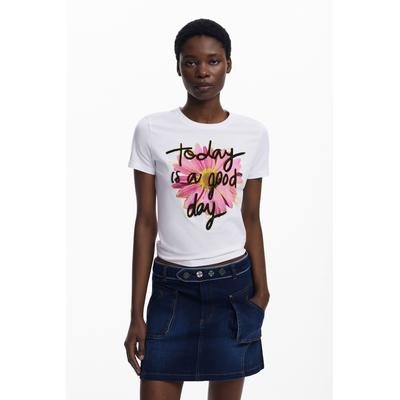 Short-sleeve floral T-shirt