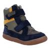 Winterstiefel RICHTER "Samy WMS: Mittel", Kinder, Gr. 29, blau (blau, braun), Veloursleder, kontrastfarbene Details, casual, Schuhe, Barfußschuh, Klettstiefel mit Sympatex, Größenschablone zum Download