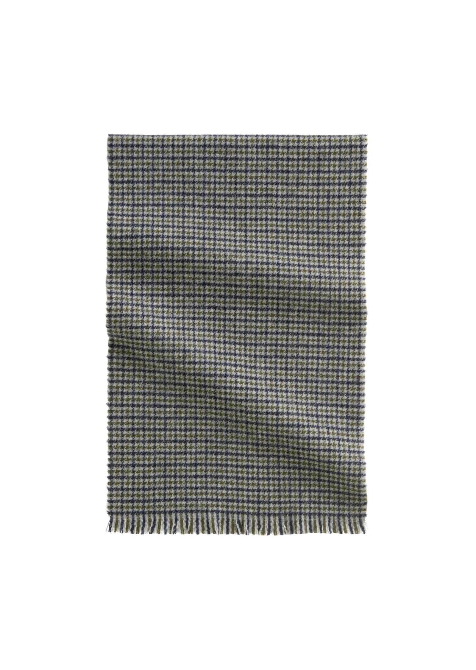 Schal MARC O'POLO DENIM "aus weicher Schafwolle gewebt", Damen, grau (dunkelgrau), Obermaterial: 100% Wolle (Schafwolle), kariert, Modetücher Schal