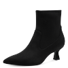 Stiefelette MARCO TOZZI, Damen, Gr. 36, schwarz, Textil, unifarben, Veloursleder, elegant, Schuhe, Trichterabsatz, Businesschuh, Abendschuh mit Innenreißverschluss