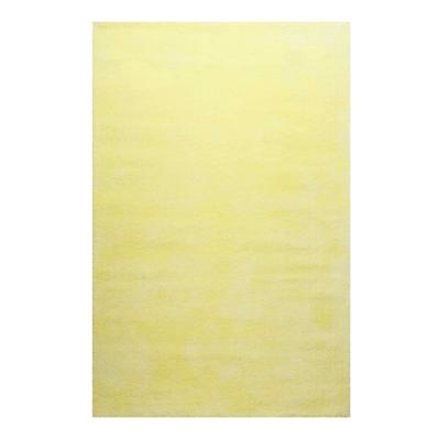 Teppich HOMIE LIVING "Pisa", gelb, B:130cm H:25mm L:190cm, Polyester, Teppiche, Hochflor, Microfaser, uni, weich, Shaggy, Wohnzimmer, Schlafzimmer Image