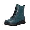Schnürstiefelette REMONTE "Remonte Stiefelette Leder", Damen, Gr. 43, blau (petrol), Leder, casual, Schuhe