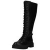 Schnürstiefel STEVE MADDEN "STEVE MADDEN Stiefel Leder", Damen, Gr. 38, schwarz, Leder, casual, Schuhe