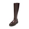 Stiefel MARC O'POLO "aus edlem Rindleder", Damen, Gr. 39, braun (schwarz braun), Obermaterial: 100% Leder (Rind), unifarben, Schuhe