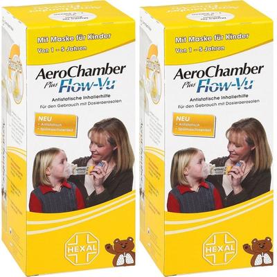 2x Aerochamber m.Maske f.Kinder 1-5 Jahre 2x1 St Image
