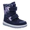 Winterstiefel RICHTER "Husky 2.0", Kinder, Gr. 32, blau, fliederfarben, Textil, Lederimitat, Glitzer, casual, Schuhe, Klettschuh mit Blinkfunktion, Größenschablone zum Download