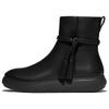 Plateaustiefelette FITFLOP "iQ-COMFF TASSEL", Damen, Gr. 40, schwarz, Leder, Lederimitat, unifarben, casual, Schuhe, Boots, Chunky Boot mit Plateausohle