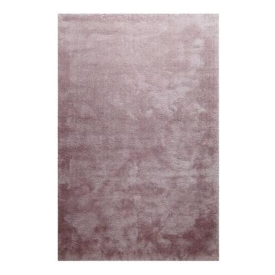 Teppich HOMIE LIVING "Pisa", rosa (altrosa), B:120cm H:25mm L:170cm, Polyester, Teppiche, Hochflor, Microfaser, uni, weich, Shaggy, Wohnzimmer, Schlafzimmer Image