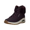 Schnürstiefelette SKECHERS "Skechers Stiefelette Lederimitat/Textil", Damen, Gr. 39, rot (weinrot), Lederimitat, Textil, casual, Schuhe