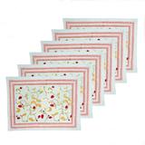 Couleur Nature Strawberry 18" Cotton Placemat Cotton in Green/Red/Yellow | 18 W x 15 D in | Wayfair 22-94-6