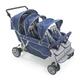 Angeles SureStop Folding Bye-Bye 6-Passenger Tandem Stroller, Metal in Blue/Gray | Wayfair AFB6700