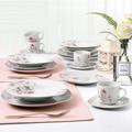 Lorren Home Trends Lorren Home Trens 57 Piece Dinnerware Set, Service for 8 Porcelain/Ceramic in White | Wayfair Amelia-57