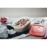 Pyrex Easy Grab 1.5 Qt. Loaf Dish w/ Plastic Cover Glass in Orange/Red | 3.5 H x 6.125 W in | Wayfair 1090991