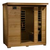 Heatwave 4-Person Hemlock Infrared Sauna w/ 9 Carbon Heaters, Wood in Brown | 75 H x 45.75 W x 72 D in | Wayfair BSA2418