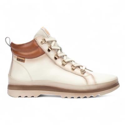 Pikolinos Damen Nata Weiße Leder-Stiefeletten - Vigo Image