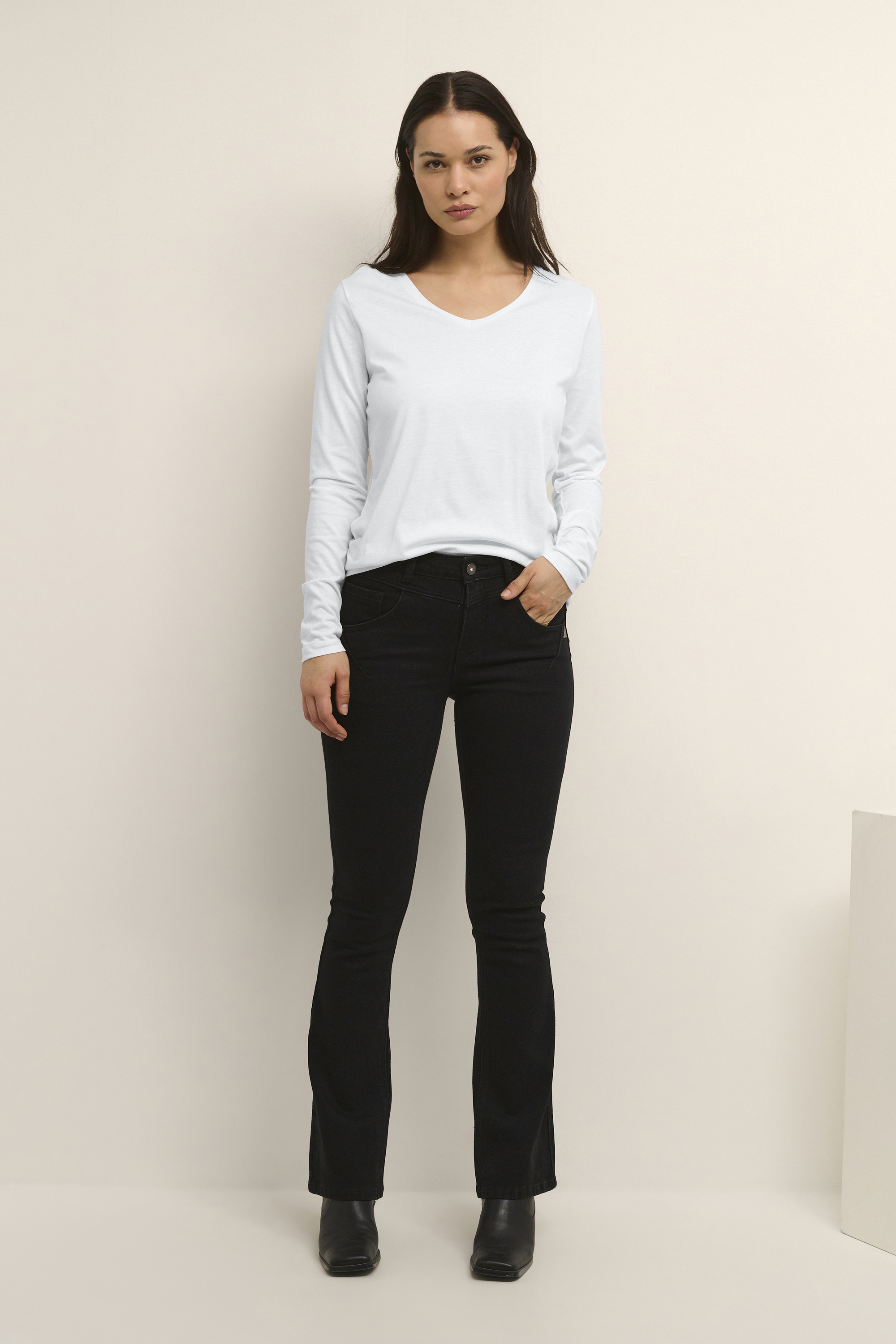 Langarm-Shirt Regular fit white Image