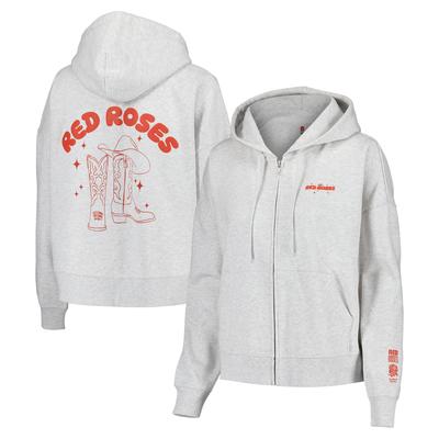 England Rugby Red Roses Cowboy Grafik Kapuzenjacke mit Reißverschluss – Grau – Damen Image
