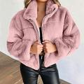 Per donna Cappotto Invernale Cappotto Teddy Cappotto in Pelliccia Sintetica Caldo Confortevole Cerniera All'aperto Casual Semplice Streetwear Ferie Uscire Weekend Cerniera Corto Collo ripiegato