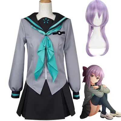 Plus Size Custom Any Size Anime Seraph of The End Shinoa Hiiragi Cosplay Kostüm Perücke JK Uniform Mann Frau Sexy Matrosenanzug
