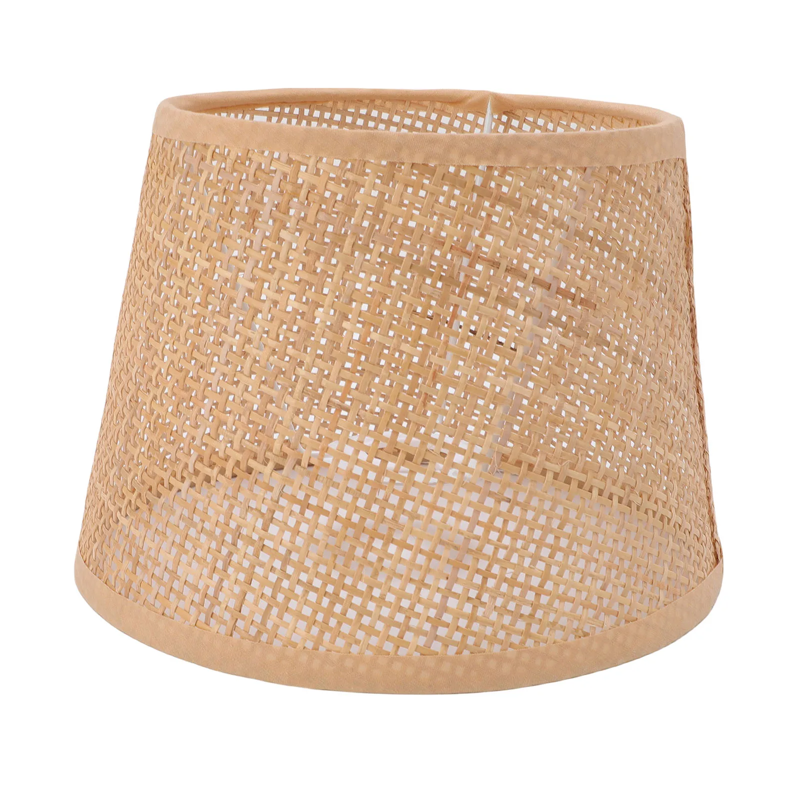 Paralume Paralume Paralume retrò realizzato a mano in rattan intrecciato compatibile con lampada da tavolo E27 E14 Lampada da soffitto Lampada a sospensione