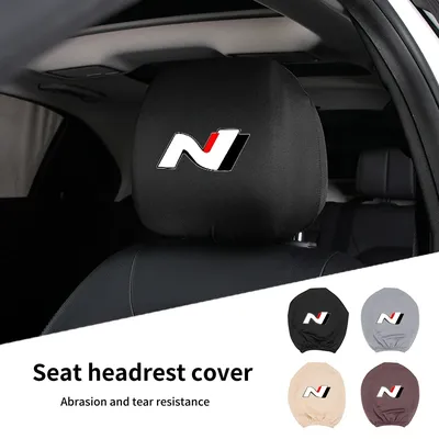 Car Black Seat Cover Headgear Headrest Covers Decoration For Hyundai I30 I20 IX35 I40 Tucson Getz Veloster Kona Elantra Sonata