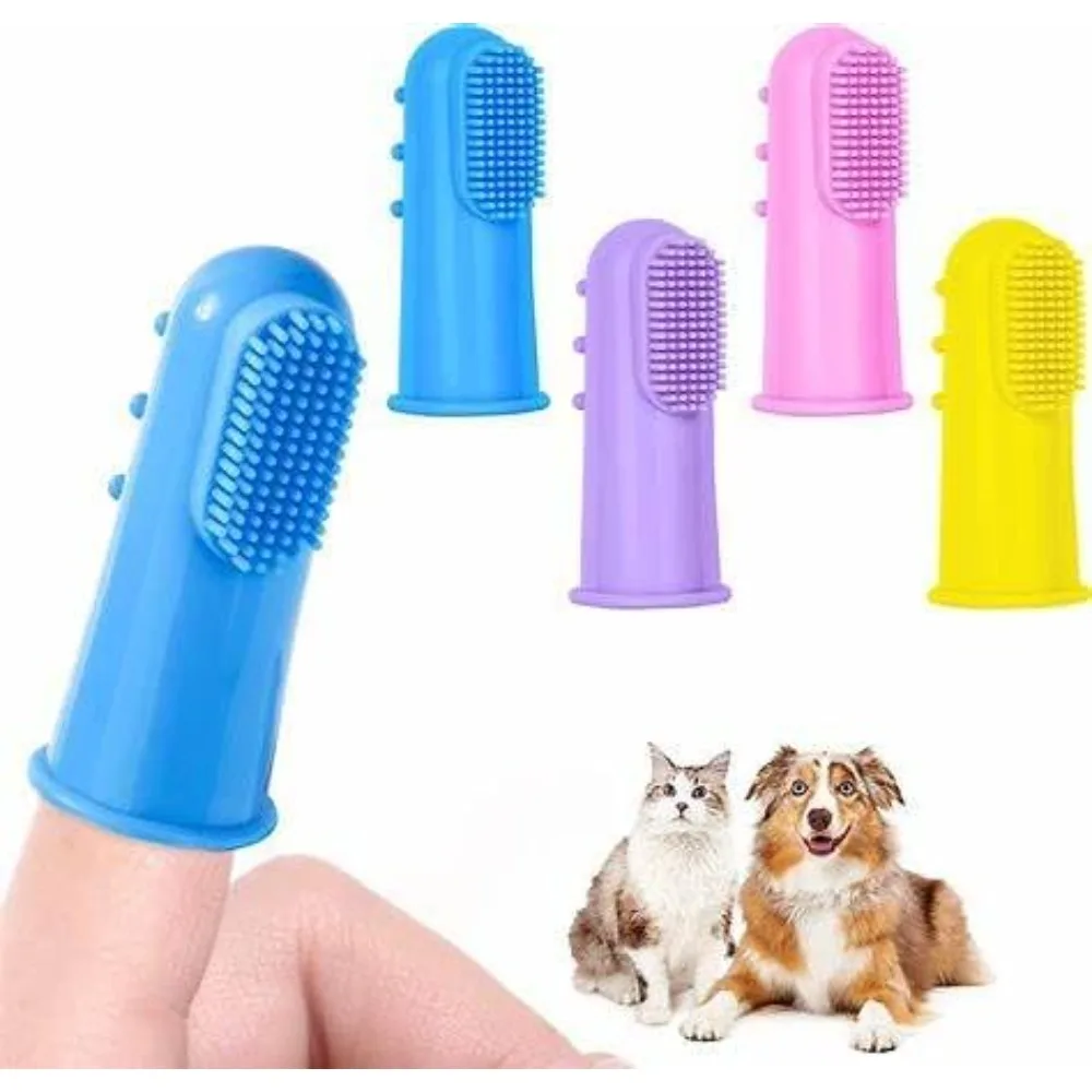 Pet Republique Hundefingerzahnbürste, Zahnbürste für große bis kleine Hunde, Katzen und die meisten Haustiere, Haustierpflegebürste für die Mundgesundheit zu Hause Image