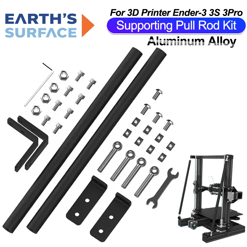 Für 3D-Drucker Ender 3-Serie, unterstützendes Zugstangen-Set, Spurstangen-Set aus Aluminiumlegierung, kompatibel mit Creality Ender 3S Ender 3 Pro Image